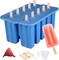 Silicone Popsicle Molds – Food-Grade Reusable Molds for Kids, Homemade Ice Cream and Ice Pop Maker, Includes Popsicle Sticks, Popsicle Bags, and Funnel (Blue)